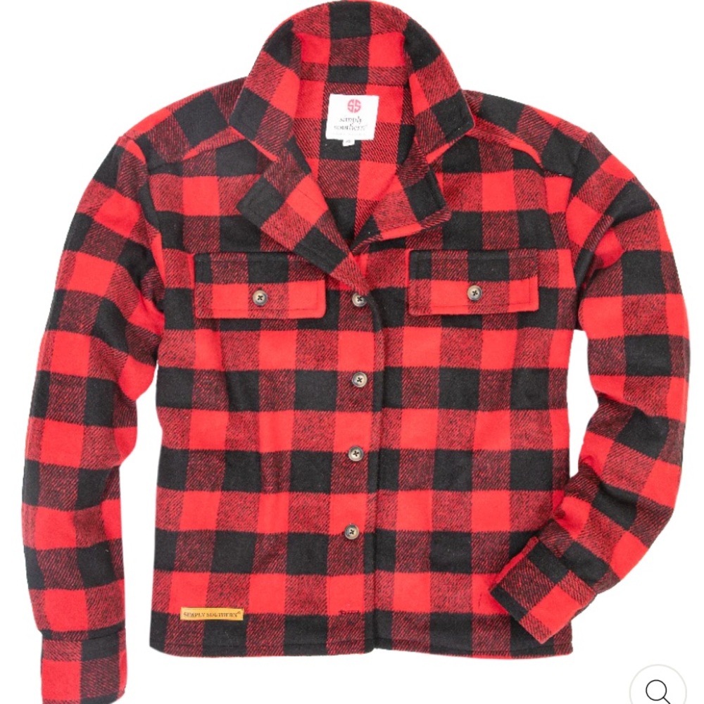 NWT Simply Southern Buffalo Plaid Shacket